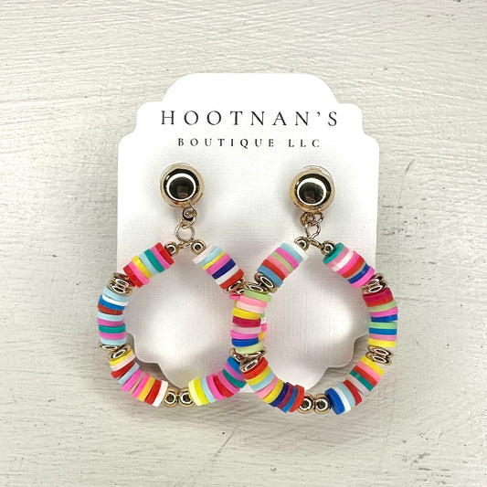 Rainbow Disc Earrings