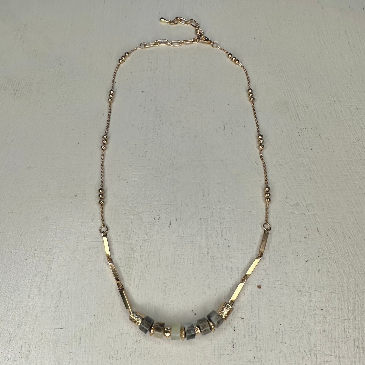 Gray Beaded Necklace