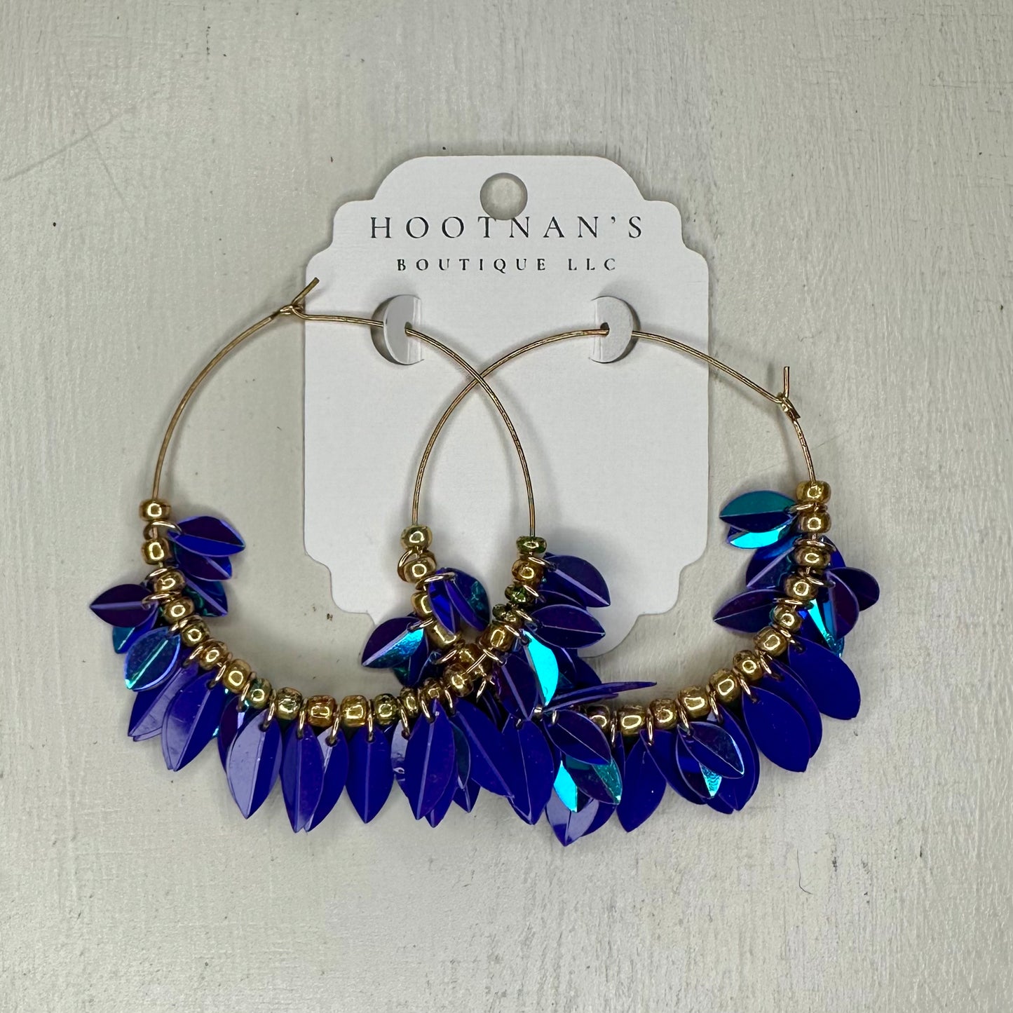 Sequin Cluster Hoops