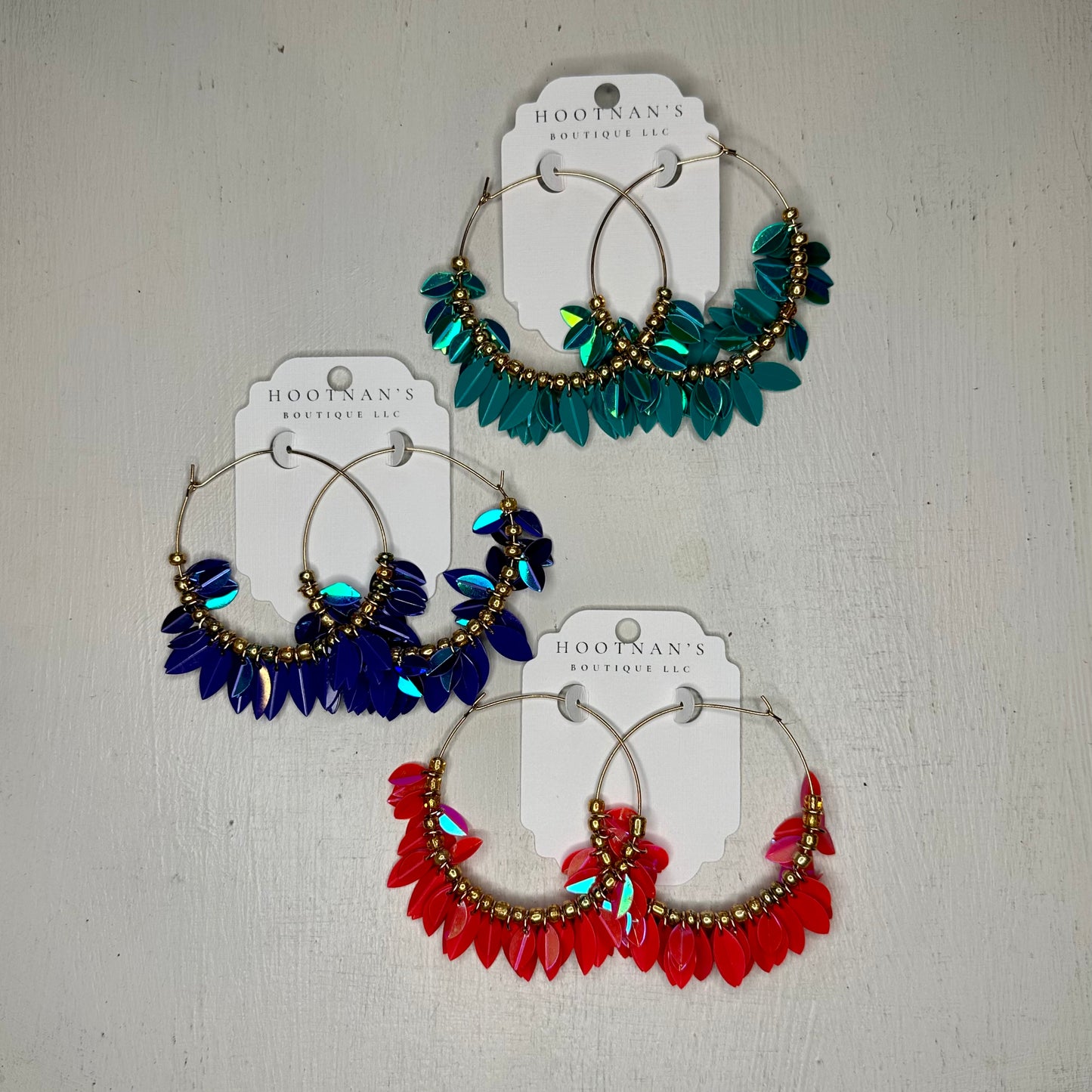 Sequin Cluster Hoops