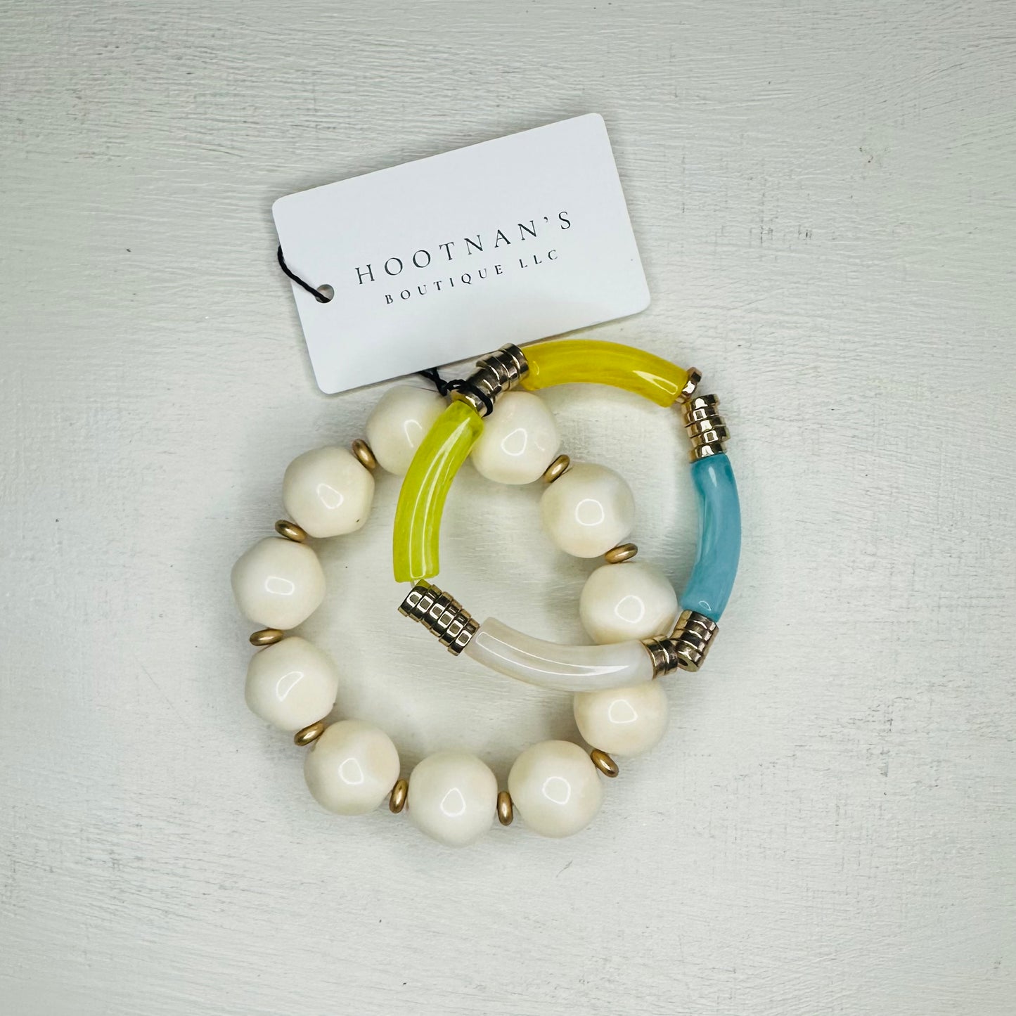 White/Multi Bangle Set