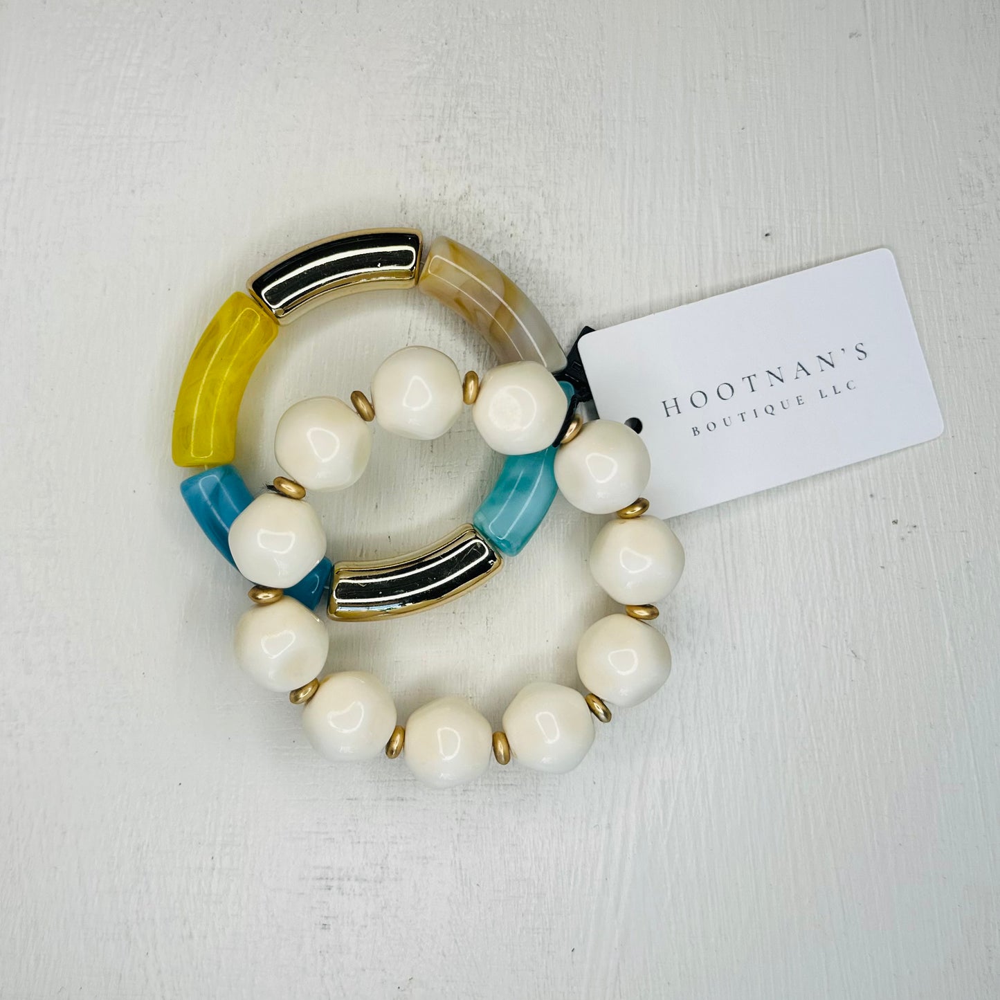 White/Multi Bangle Set