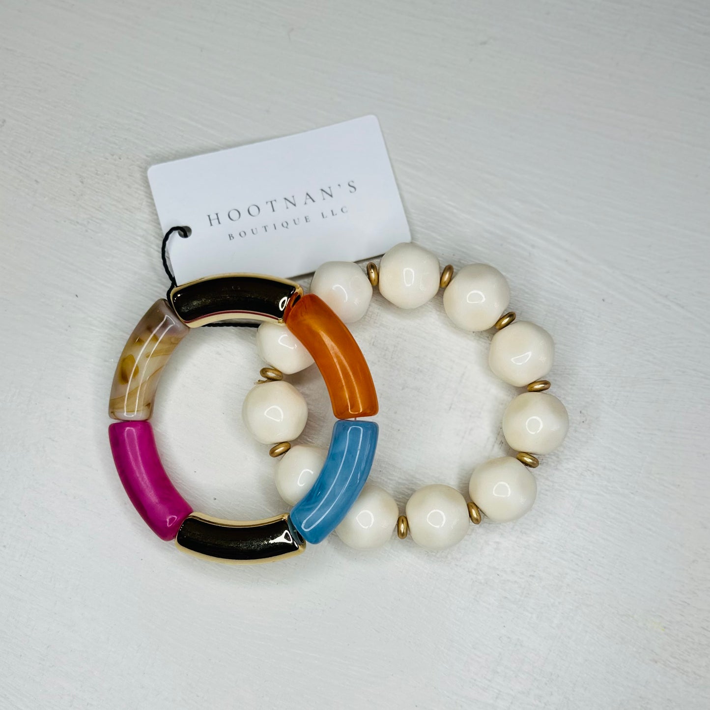 White/Multi Bangle Set